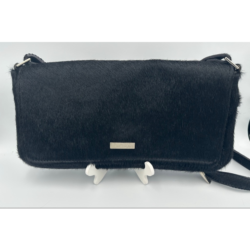 Vintage 00’s Elena Girardi | Handmade in Italy | Black Calf Hair Crossbody Bag | - Picture 3 of 10